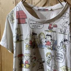 ss4732 ユニクロ UT 半袖Tシャツ プリント 総柄 スヌーピー M
