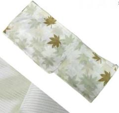 [美品] 紗　夏着物　小紋　洗える　花火　白練色　白　夏物　薄物　お茶　盆踊り 美品] 紗 夏着物 小紋 洗える 花火 白練色 白 夏物 薄物 お茶
