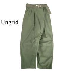 Ungrid　ボリュームシルエットミリタリーパンツ カーキ　S