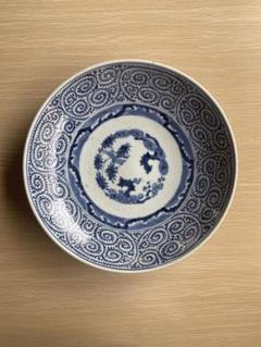 1760年～1790年代、天明様式◆古伊万里染付 輪花松竹梅に蛸唐草文皿 1760年～1790年代、天明様式◇古伊万里染付 輪花松竹梅に蛸唐草