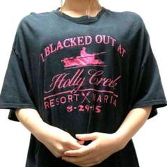 RESORT MARINA ボート Tシャツ ブラック 黒 古着