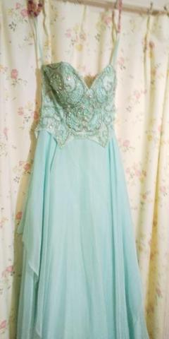 ■インポート 高級ドレス 豪華ビジュー■ シフォン Aライン ロングドレス