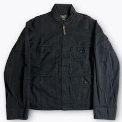 RRL ヘリンボーンツイル サマーフライトジャケット ブラック