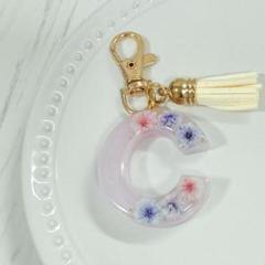 [在庫処分] レジン作品 イニシャル ドライフラワー S-3