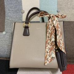 【Ungrid/アングリッド】 スカーフ付カラーコンビアオリスクエアバッグ