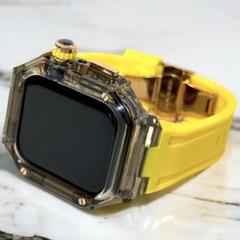BYD1☆アップルウォッチ ラバーベルト カバー　Apple Watchバンド