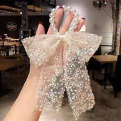 【大人気】レディース リボン アクセサリー パール シュシュ レース かわいい