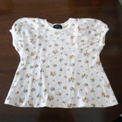 プティマイン 花柄パフスリーブ Tシャツ 90cm