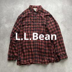 エルエルビーン 裏地サーマルフランネルシャツ 長袖 XL 赤黒 アウター