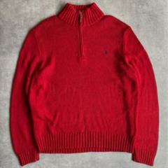 Ralph Lauren ハーフジップ　ブラック　刺繍ロゴ　XL 極美品 Ralph Lauren ラルフローレン 刺繍 ロゴ ハーフジップ