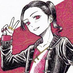 手描きイラスト オリジナル 創作 原画 チャイナ 中華 赤 龍 黒