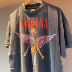 NIRVANA IN UTERO1993 ニルヴァーナ RedLogo 黒 XL NIRVANA IN UTERO1993 ニルヴァーナ RedLogo 黒 XL - メルカリ