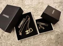 CHANELヴィンテージネックレス&ピアス セット　ココマークY2K 正規品