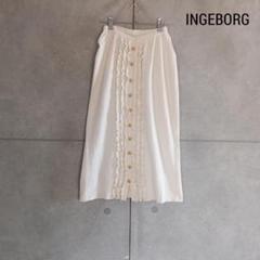 INGEBORG インゲボルグ サマーニット フリル スカート X4102 INGEBORG インゲボルグ サマーニット フリル スカート X4102