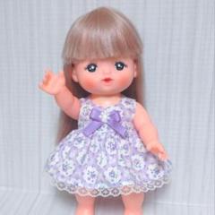 ＊670＊メルちゃん服花柄リボンワンピース