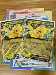 JR東日本スタンプラリー ピカチュウ プロモ ジャンボカード2枚ポケカおまけ付きのサムネイル