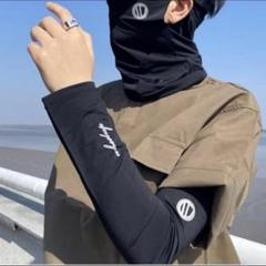 アームカバー 黒　メンズ　トレーニング 運転　スポーツ　日焼け　吸湿速乾