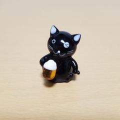 ガラス細工 クロネコ ビール