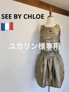 【極美品】SEE BY CHLOE ゴールドドレス132 極美品】SEE BY CHLOE ゴールドドレス132 - メルカリ