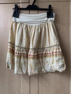 特価商品  クリーム色 スカート/フランシュリッペ/夢の中 チェック柄 スカート