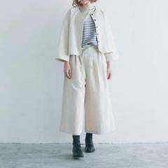 MAGALI 天日干しコットン 裾ギャザーパンツグレー新品タグ付き