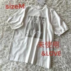 L♦︎未使用大きいサイズ13号　アンドラブ　ビジュー付きTシャツ