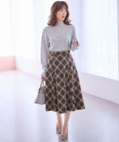 洗える◆【anySIS】エニィスィス チェック柄フレアスカート 綺麗め 上品