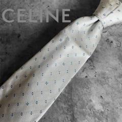 【美品】CELINE ネクタイ　セリーヌ　総柄　ブランド　ロゴ　グレー　シルバー 2025年最新】セリーヌネクタイの人気アイテム - メルカリ