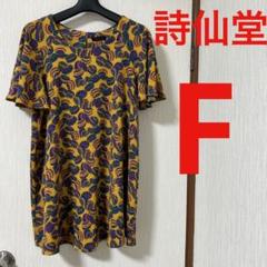美品】詩仙堂 ちりめんチュニック ワンピース F 大きいサイズ