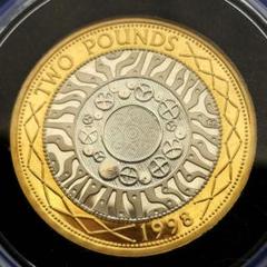 イギリス 2ポンドバイメタル銀貨(エリザベス2世)1998年 Proof イギリス 2ポンドバイメタル銀貨(エリザベス2世)1998年 Proof