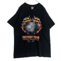 3097　ハーレーダビッドソン　ビッグプリント　半袖　Tシャツ　黒