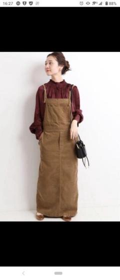 SLOBE IENA コーデュロイサロペット SLOBE IENA（スローブイエナ）の「コーデュロイオーバーオール