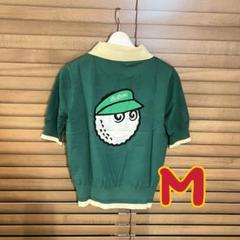 【メーカー直送】 MALBON マルボンゴルフ 緑M 半袖 ニットTシャツ レディース レディースウェア