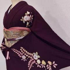 ❰6502❱ フルセット　付け下げ訪問着 絞り 辻が花 翠山工房 やまと 裄長