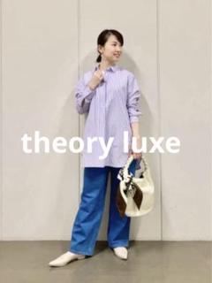 theory luxe ストライプシャツ 038 theory luxe 2023ss ストライプチュニックシャツ 38