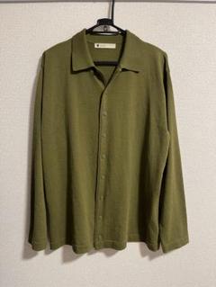 店舗良い DESCENTE PAUSE オリーブグリーン ニットシャツカーディガン トップス