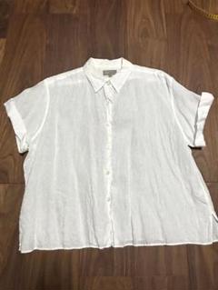【リネン100%】MARGARET HOWELL リネンシャツプルオーバー半袖 美品】MARGARET HOWELL マーガレットハウエル リネン100 プル