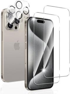 iPhone 15 Pro Max ガラスフィルム　カメラフィルム　各2枚セット