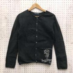 ZUCCA ズッカ ドラゴン 龍 プリント スウェット カーディガン カットオフ