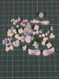 白色　Ｂセット　レジン　デコ　パーツセット　まとめ売り
