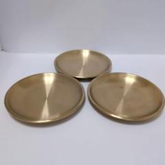 トレー お盆 トレイ ステンレス 小物入れ 丸型 皿 ゴールド 14cm