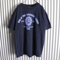 c659 Tシャツ プリント USA製 ネイビー 古着