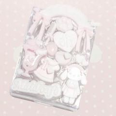 ♡パフェケースデコ♡ バレエコア 平成女児 ピンク うさぎ レジン ハンドメイド