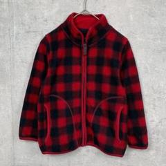 UNIQLO キッズ(ユニセックス) フリース 110 レッド チェック 長袖