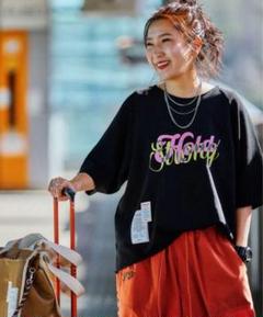ニコアンド　be with M Misayo Tシャツ ニコアンド［be with M］MisayoアメカジリメイクTシャツグレー美