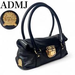 美品✨ ADMJ エーディーエムジェー トートバッグ 肩掛け オールレザー 黒