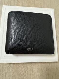 CÉLINE ブラック 二つ折り財布 CELINE 二つ折り財布 黒 - メルカリ