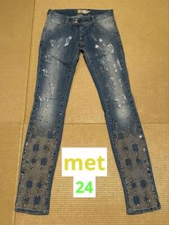 [新品 ]激安 ! Met メット　ジーンズ デニムパンツ イタリア製 メット 楽天市場】MET 正規品 スワロがきらめく美脚ジーンズ デニム