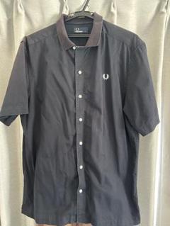 FRED PERRY 半袖シャツ L ネイビー