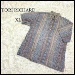 【TORI RICHARD】トリリチャード アロハシャツ XL メンズ 総柄